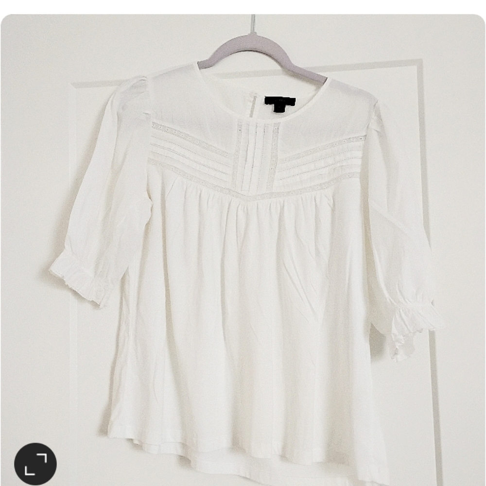 J.Crew Cotton Puff Sleeved Blouse